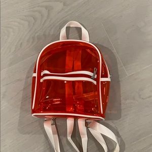 Forever 21 Red Clear Mini Backpack